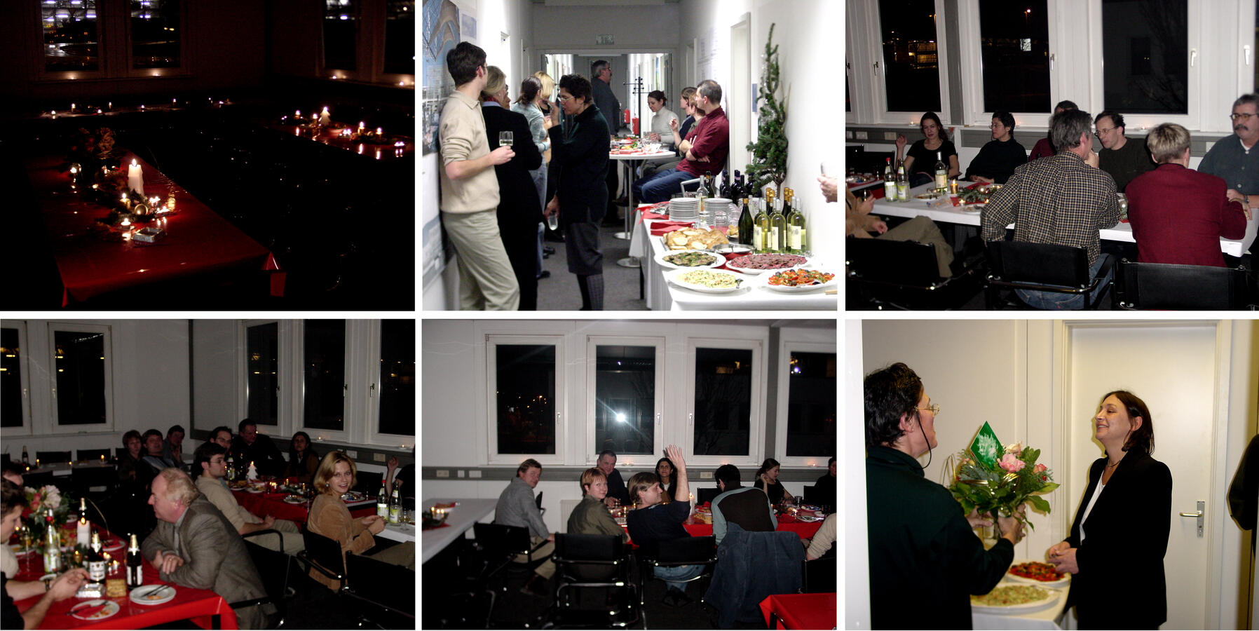 11f) Weihnachtsfeier am 1212.2001 mit dem Team Ausführungsplanung Flughafen München Terminal 2