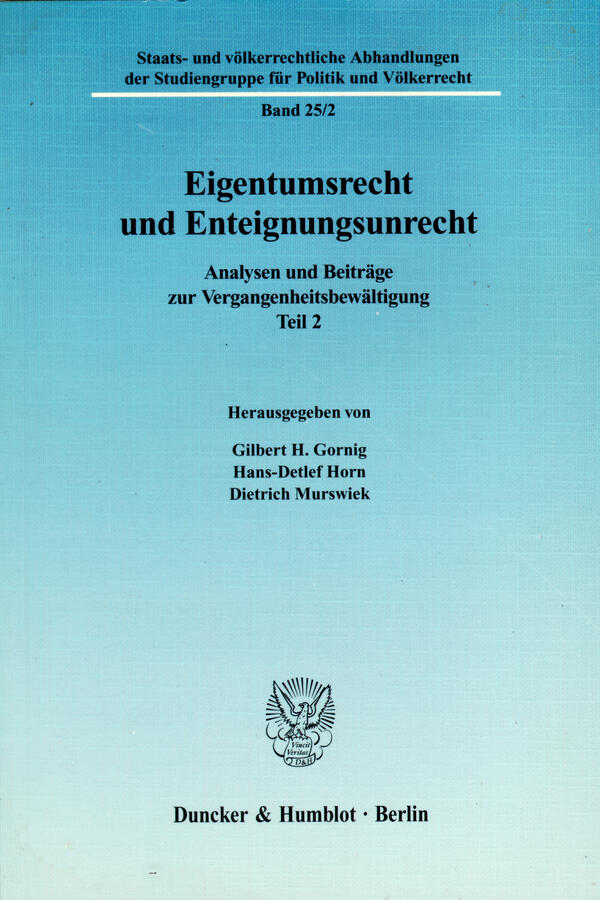 Publikation_ Eigentumsrecht und Enteignungsunrecht