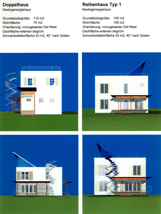 14b) Reihenhäuser Erfurt - Kostengünstiges Bauen - Konzeptentwicklung